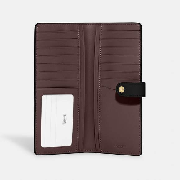 NWT Coach Outlet Slim Wallet In Signature Canvas - Picture 3 of 4